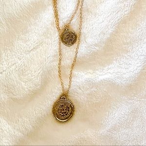 Amber Sceats Double Coin Necklace